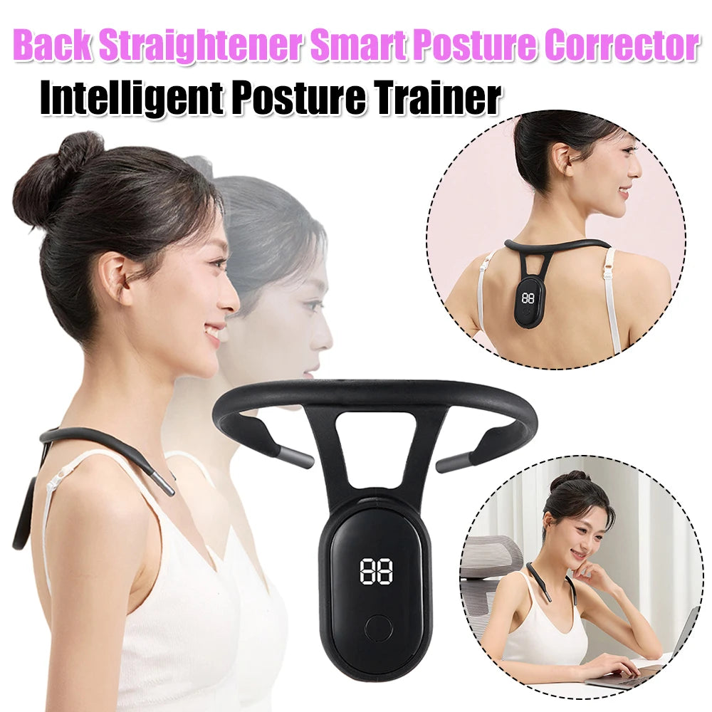Posture Brace Trainer Realtime Scientific Monitoring Neck Hump Corrector with Smart Sensor Vibration Reminder for Men and Women
