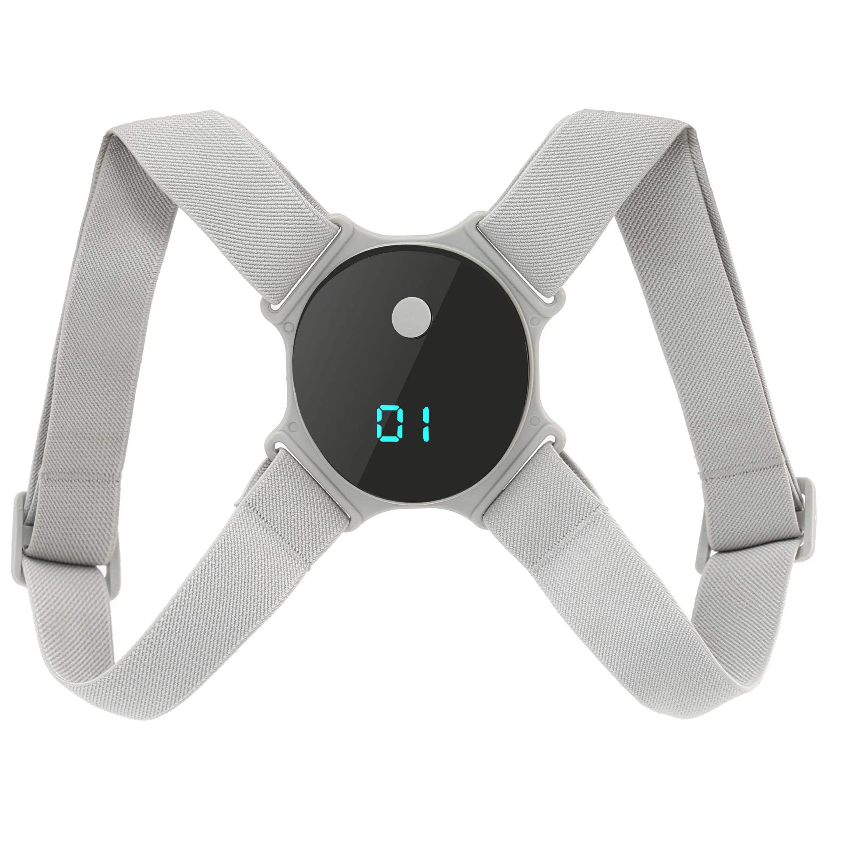 USB Rechargeable Posture Corrector Smart Back Shoulder Trainer with Vibration Alerts, Adjustable Straps Lightweight Comfortable