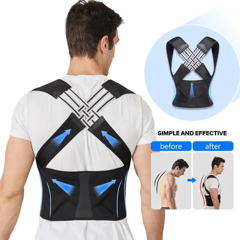 Posture Corrector | Adjustable Back Support Belt for Abdominal Waist Correction, Spine Alignment Waist Trainer Unisex