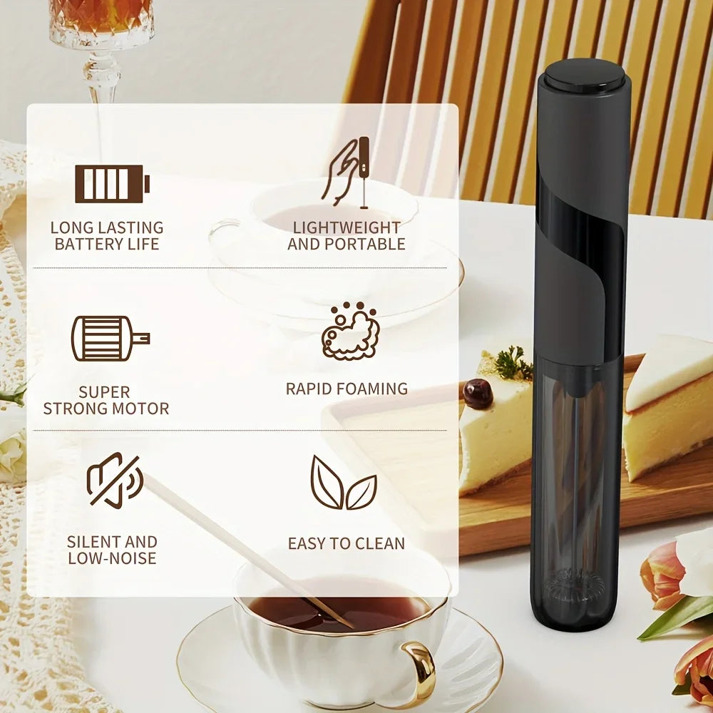 KLT Kitchen Powerful Stirrer Milk Frother Handheld Foam Maker for Lattes Whisk Drink Mixer Coffee Electric  Egg Beater