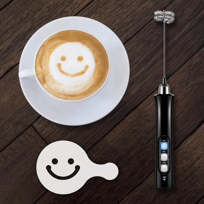 3 In 1 Rechargeable Electric Milk Frother Foam Maker Handheld Foamer High Speeds Drink Mixer Coffee Frothing Wand