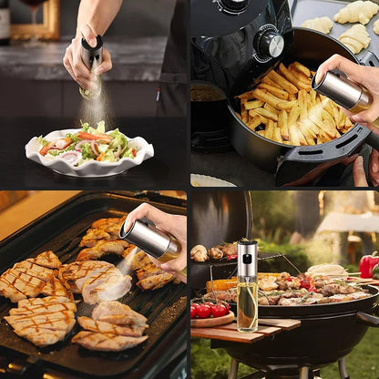 Glass Oil Sprayer for Cooking Olive Spray Mister for Salad BBQ Kitchen Baking Empty Vinegar Bottle