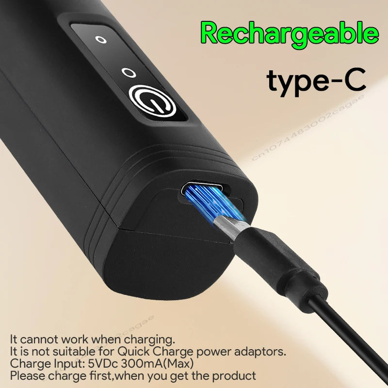 Electric Milk Frother USB Rechargeable Handheld Egg Beater 3 Speeds Foam Maker Mixer Coffee Drink Frothing Wand Foamer Kitchen